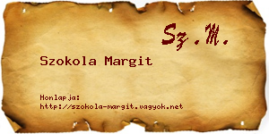 Szokola Margit névjegykártya